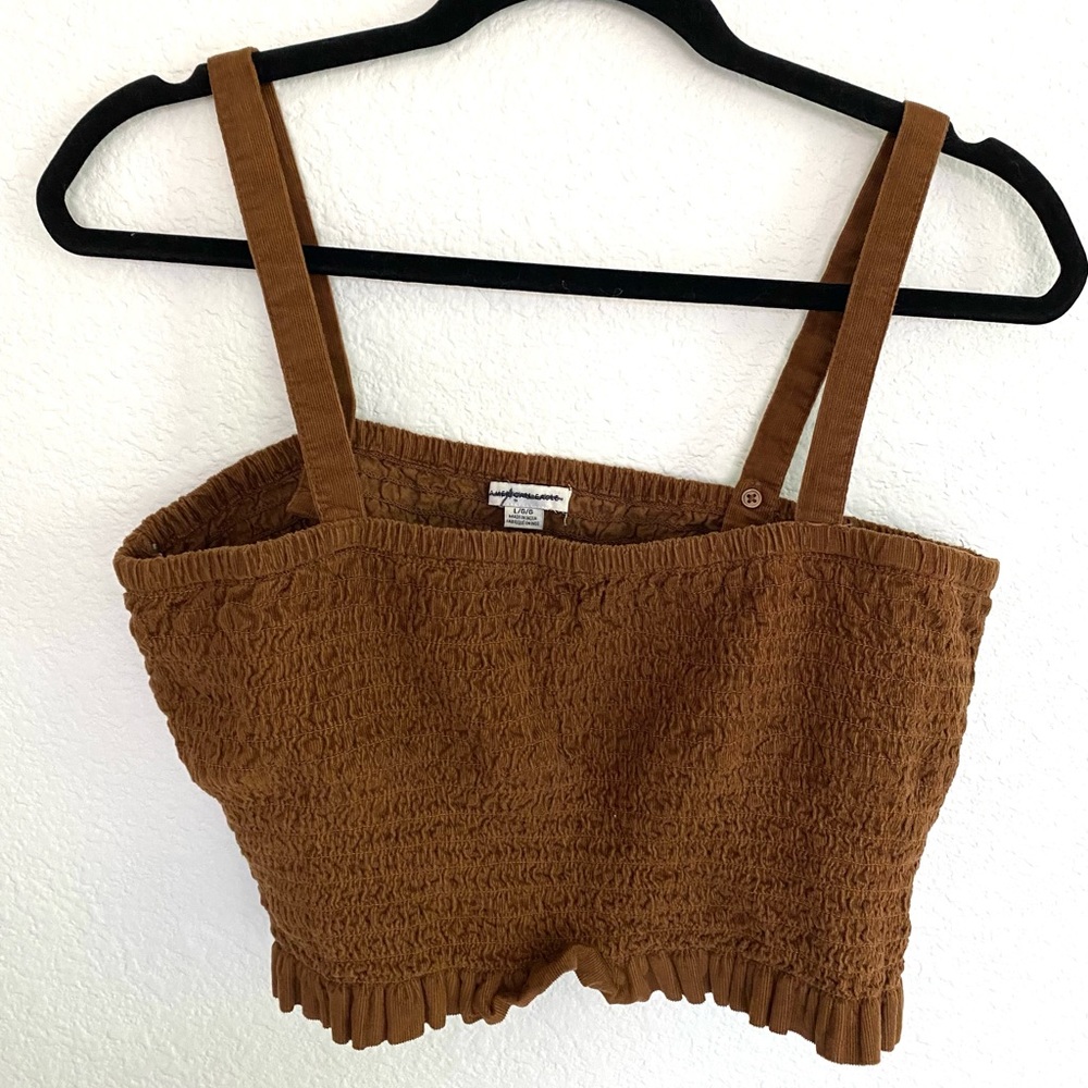 American Eagle Corduroy crop top ~ size Large